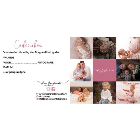 Cadeaukaart Kim Borghart Fotografie Studio Picaflor