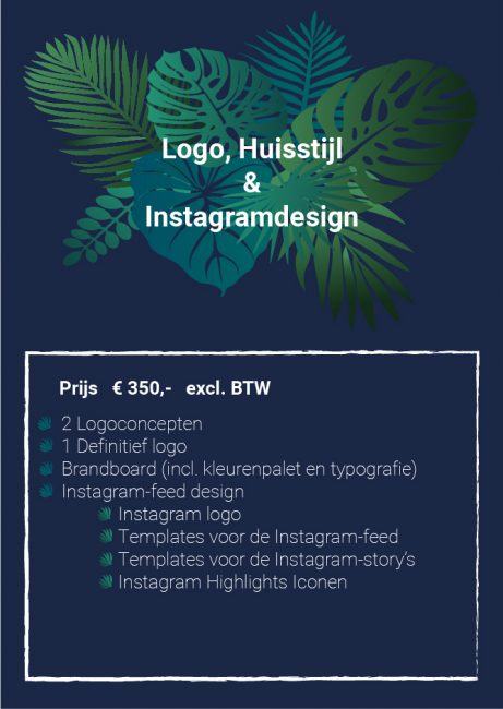 Logo Huisstijl en Instagram vormgeving Logo Huisstijl en Instagram vormgeving