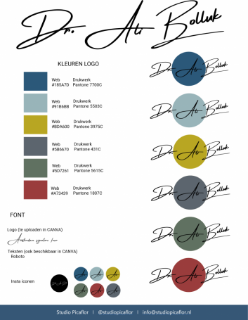 Huisstijl Dr. Ali Bolluk Branding Studio Picaflor