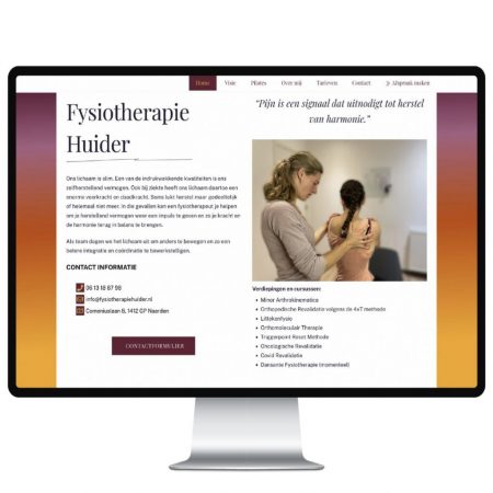 Fysiotherapie Huider Webdesign Studio Picaflor